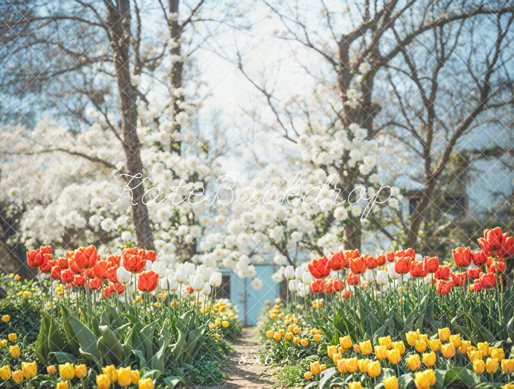 Kate Spring Flower Path Backdrop Designed by Chain Photography