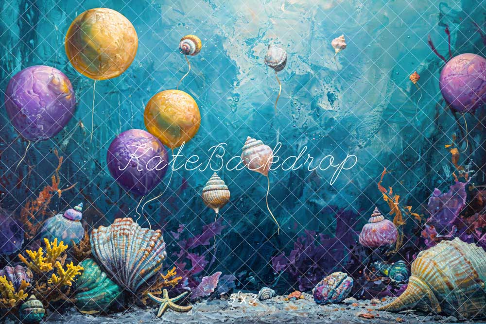 Kate Baker Balloon Underwater World Backdrop Designed by Chain Photography