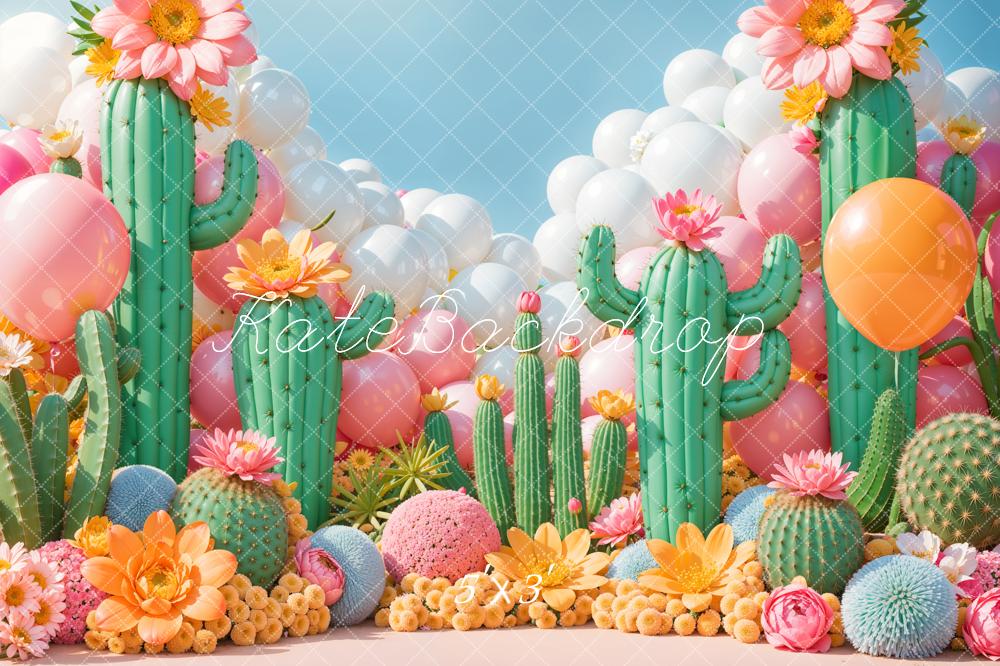 Kate Fairy Cactus Balloon Backdrop Designed by Emetselch