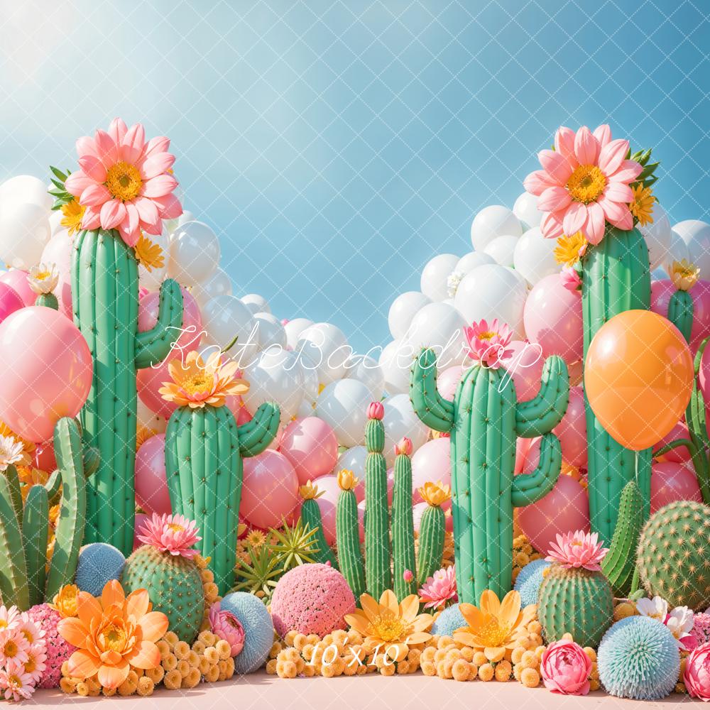 Kate Fairy Cactus Balloon Backdrop Designed by Emetselch