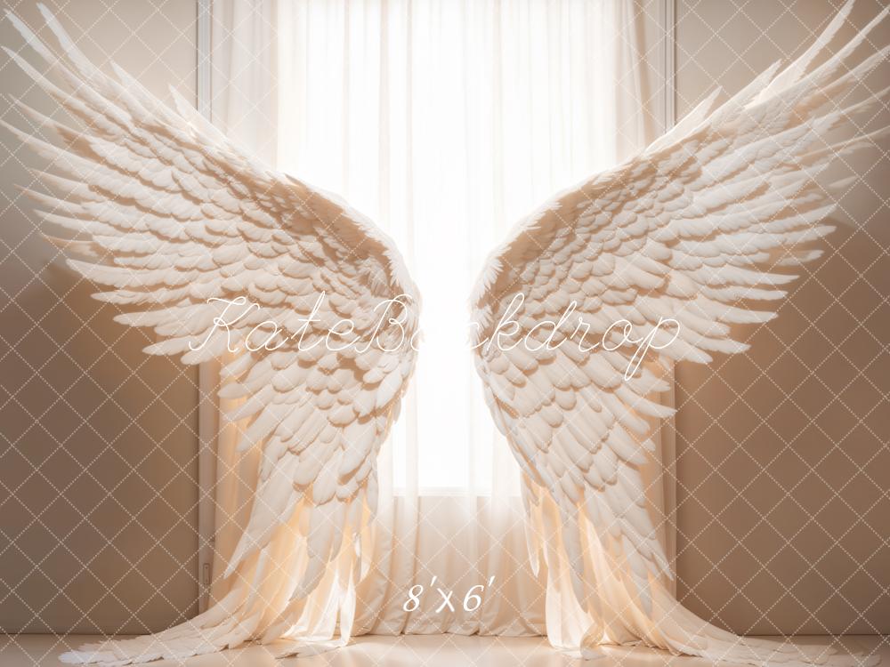 Kate White Angel Wing Curtains Backdrop Designed by Chain Photography