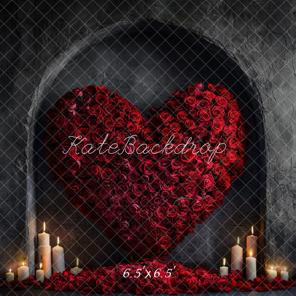 Kate Valentine Love Rose Candle Wall Backdrop Designed by Emetselch