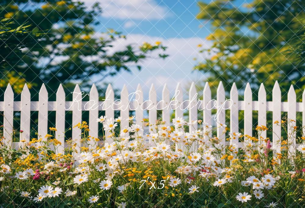 Kate Spring Daisy Fence Backdrop Designed by Chain Photography