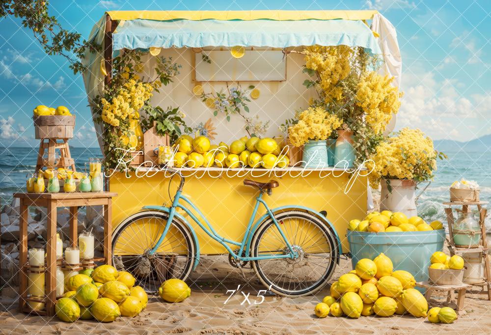 Kate Summer Seaside Lemon Bike Backdrop Designed by Emetselch