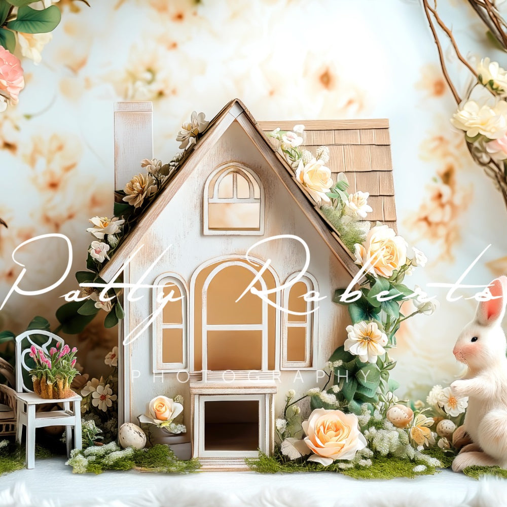 Kate Easter Bunnies Cottage Backdrop Designed by Patty Robert