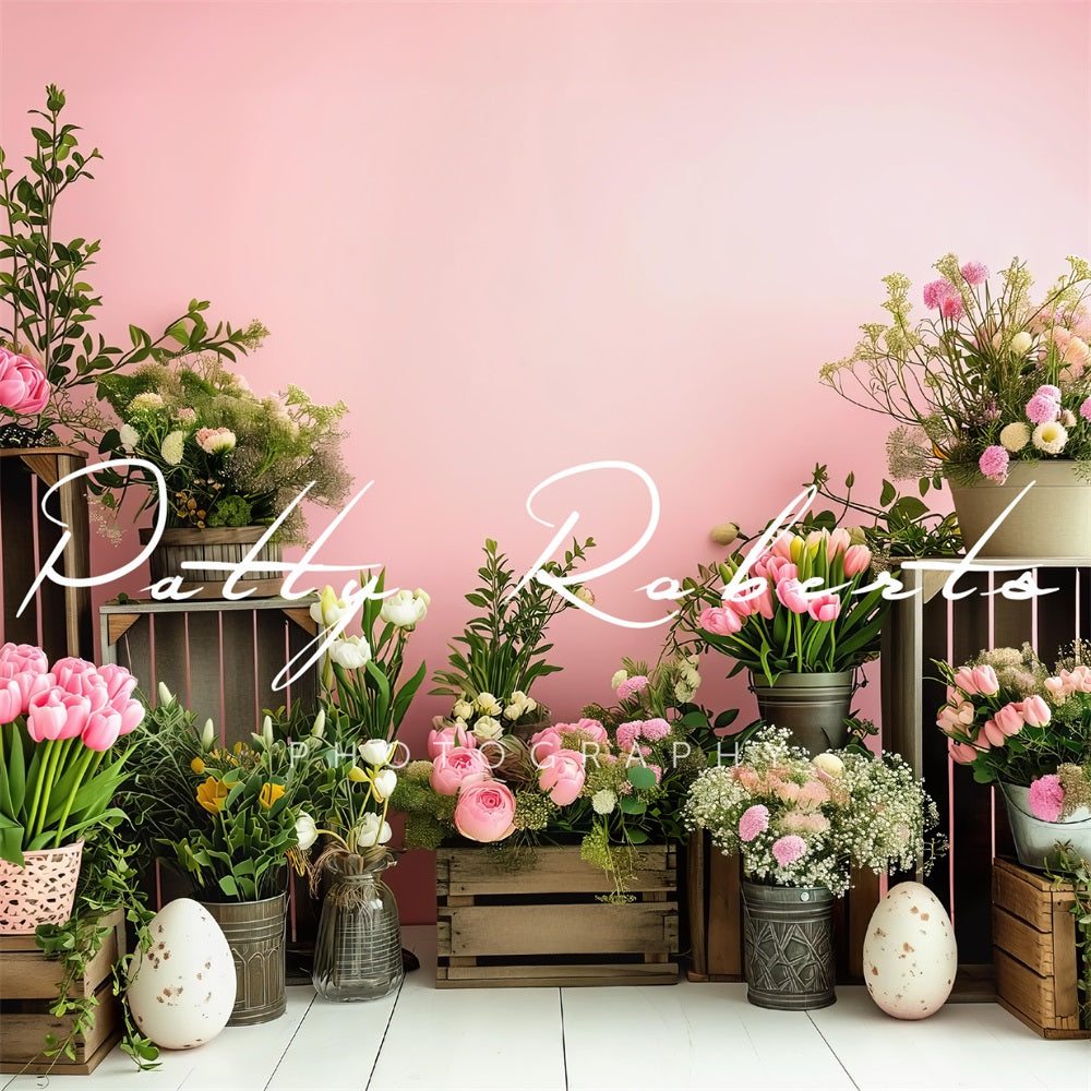 Kate Pink Spring Florals Backdrop Designed by Patty Robert
