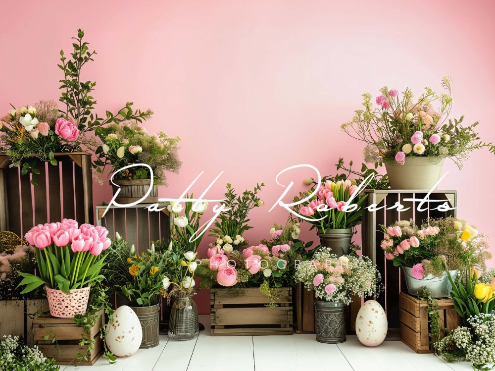 Kate Pink Spring Florals Backdrop Designed by Patty Robert
