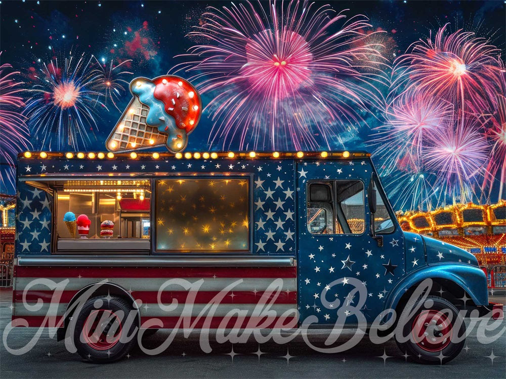 Kate Independence Day Ice Cream Truck Backdrop Designed by Mini MakeBelieve