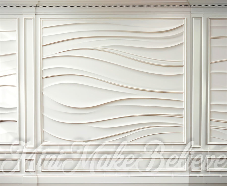 Waved Top Backdrop Elegant Curved Wave White Wall Backdrop