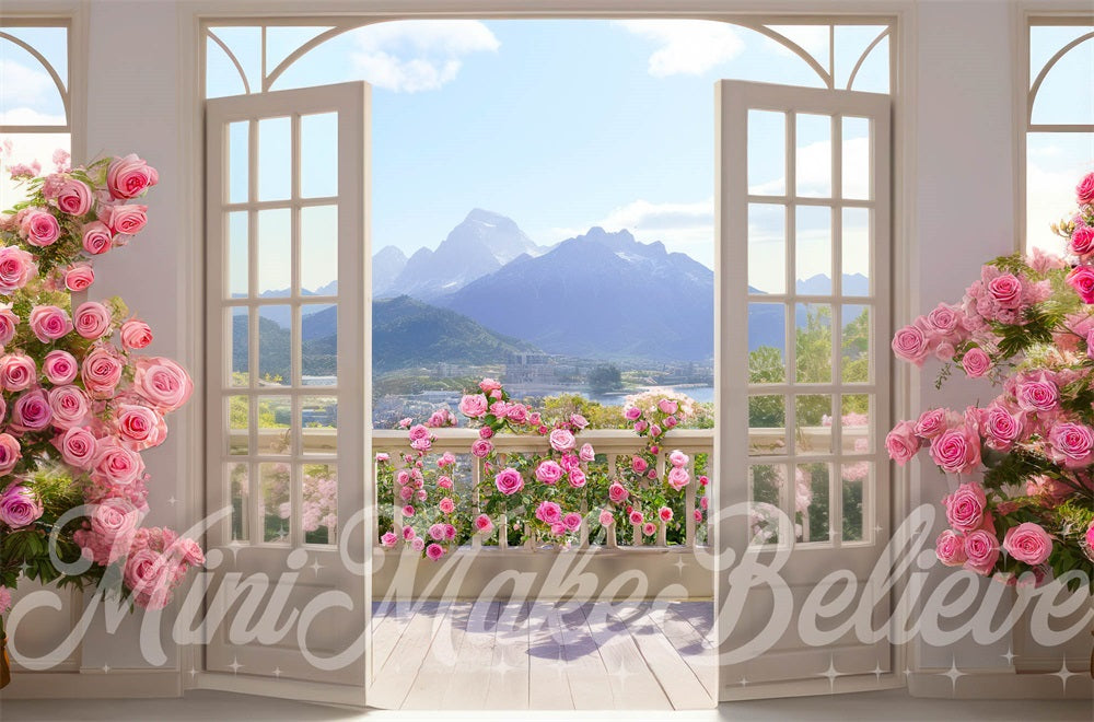 Kate Spring Interior French Doors Backdrop Designed by Mini MakeBelieve