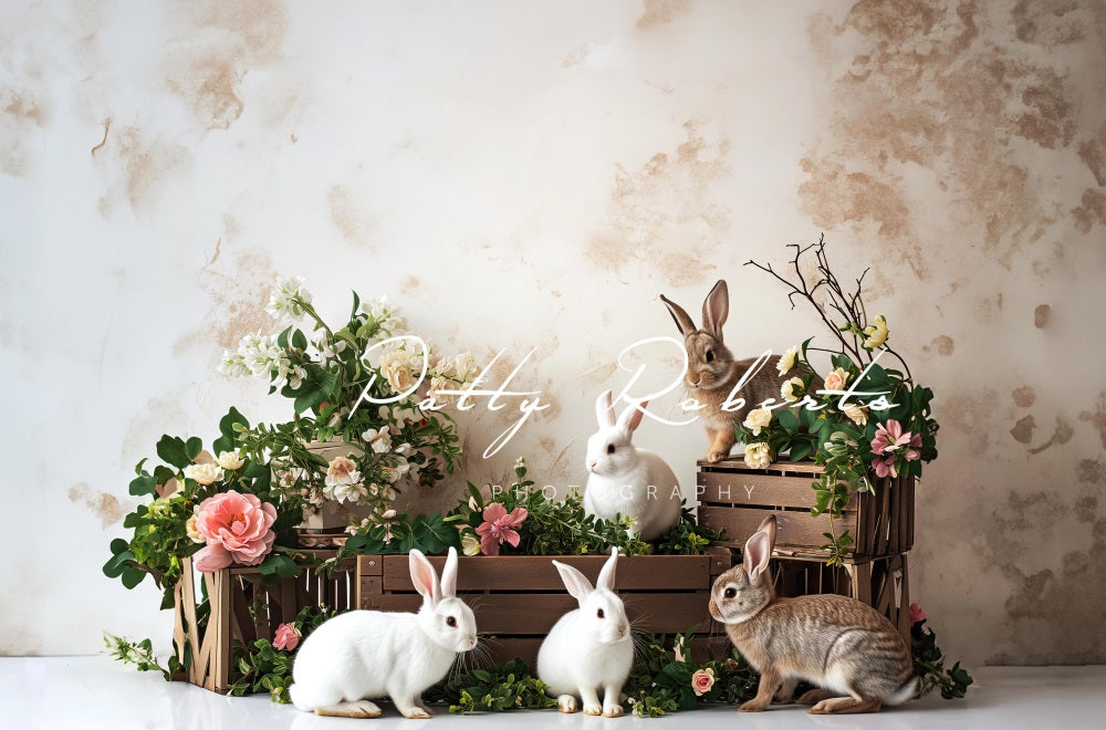 Kate Cottontail Easter Bunnies Backdrop Designed by Patty Robert
