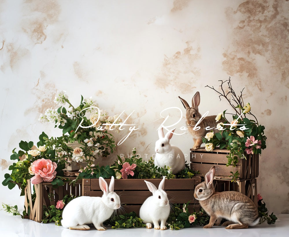 Kate Cottontail Easter Bunnies Backdrop Designed by Patty Robert