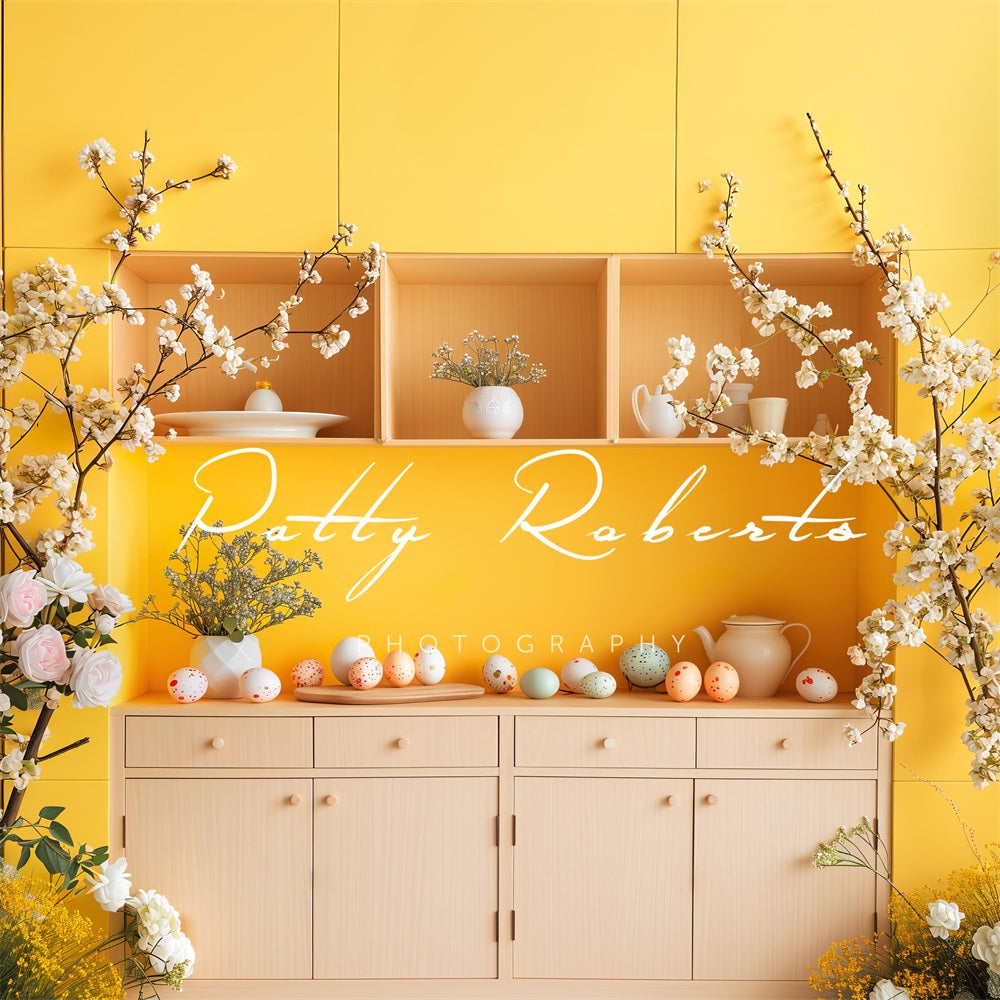 Kate Yellow Easter Kitchen Backdrop Designed by Patty Robert