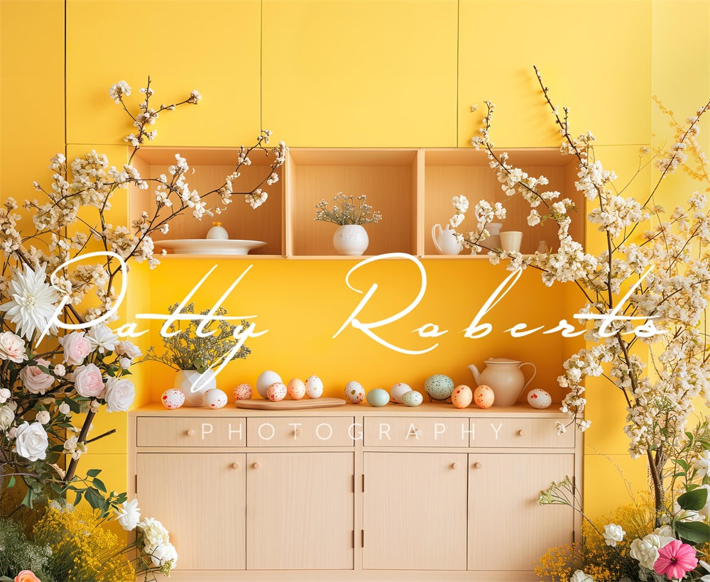 Kate Yellow Easter Kitchen Backdrop Designed by Patty Robert