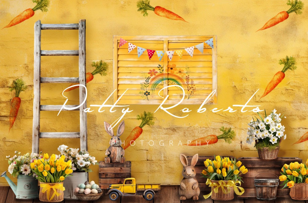 Kate Yellow Easter Room Backdrop Designed by Patty Robert