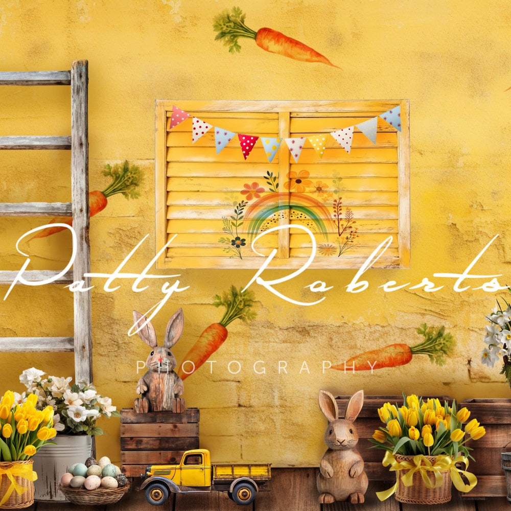 Kate Yellow Easter Room Backdrop Designed by Patty Robert