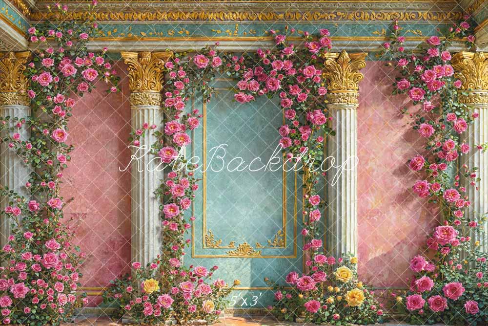 Kate Spring Flowers European Style Wall Backdrop Designed by Emetselch