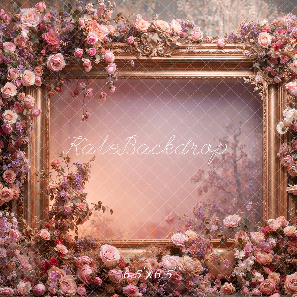 Kate Spring Flowers Photo Frame Wall Backdrop Designed by Emetselch