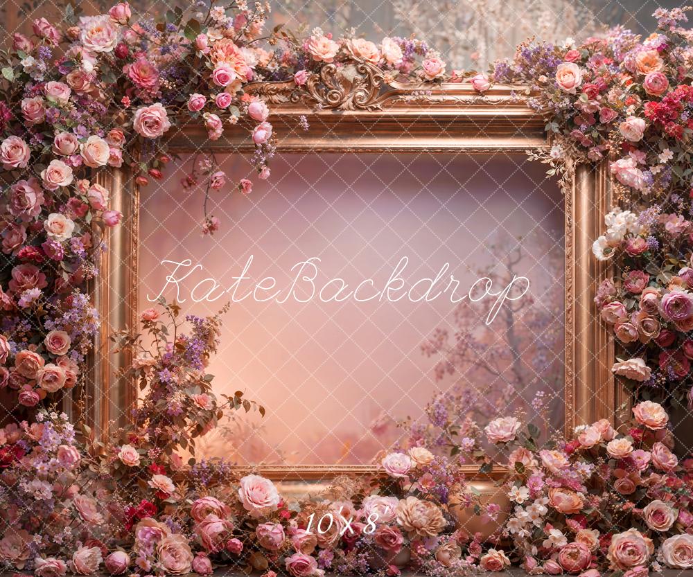 Kate Spring Flowers Photo Frame Wall Backdrop Designed by Emetselch