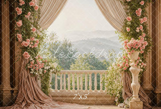 Cortina de flores de primavera para balcón diseñada por Emetselch