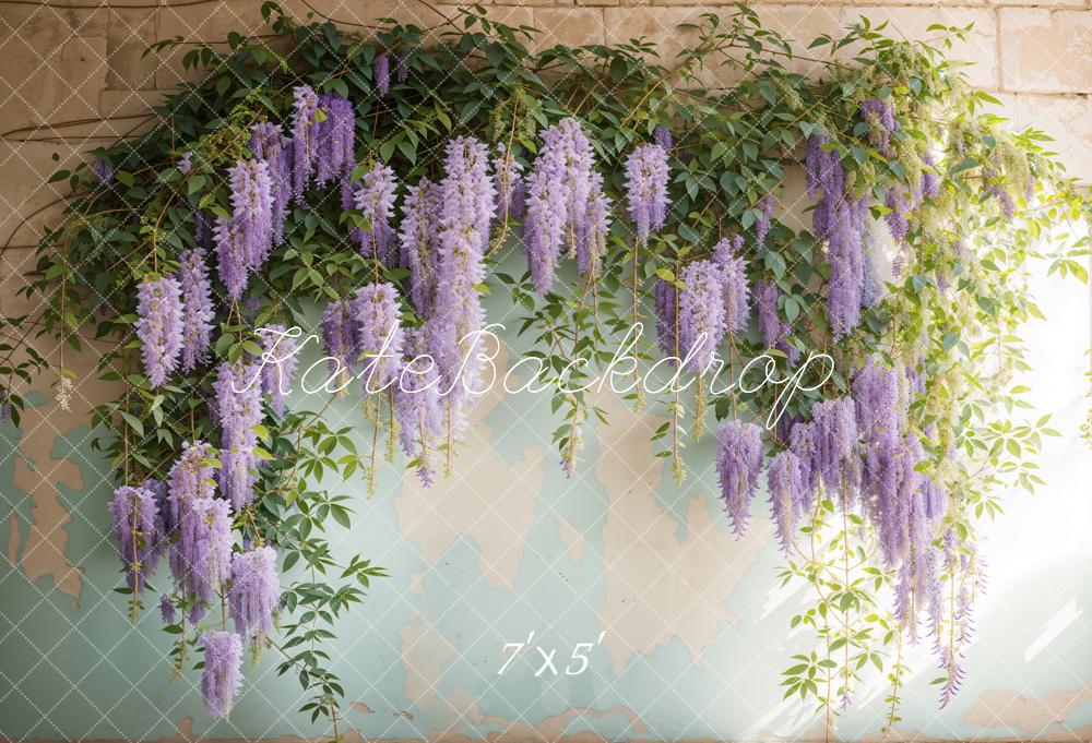 Kate Spring Wisteria Retro Wall Backdrop Designed by Emetselch