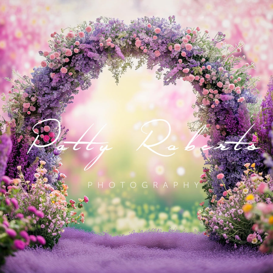 Enchanting Lavender Floral Archway Backdrop