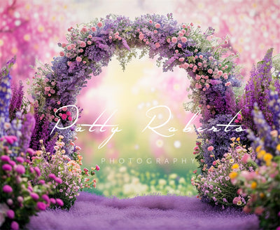 Aperturee Red Strawberry Vine White Floral Spring Arch Backdrop