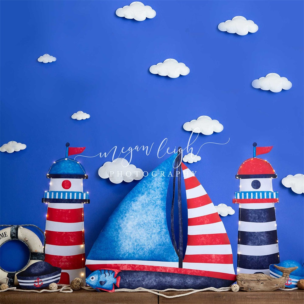 Kate Sail Away Cakesmash Backdrop Designed by Megan Leigh Photography
