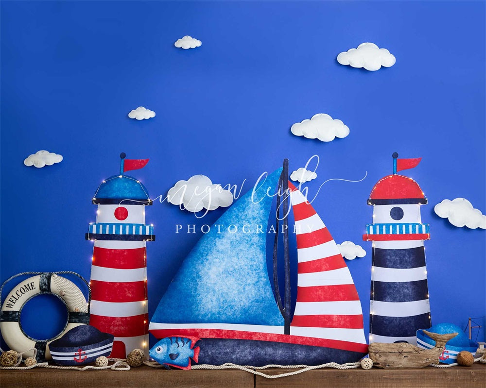 Kate Sail Away Cakesmash Backdrop Designed by Megan Leigh Photography