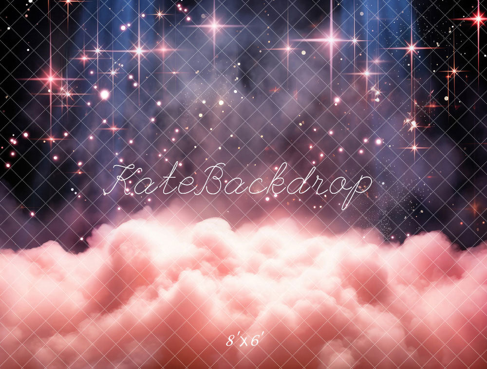 Kate Peach Pink Clouds and Starry Sky Backdrop Designed by Chain Photography