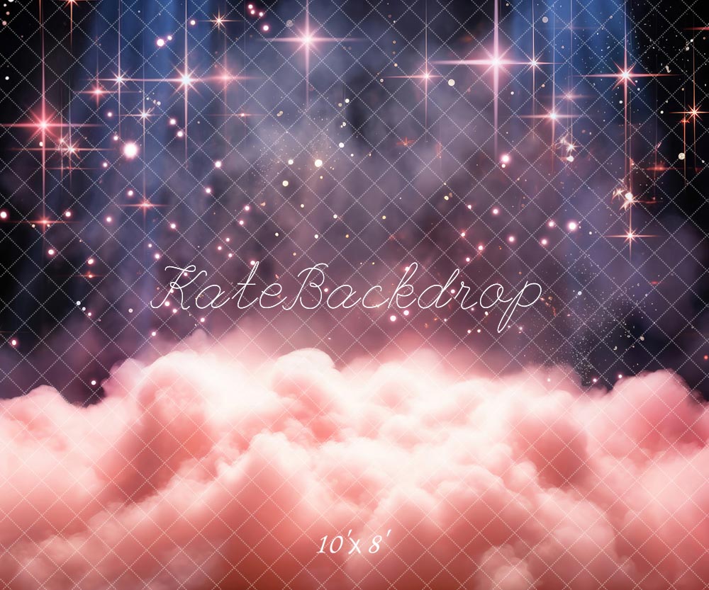 Kate Peach Pink Clouds and Starry Sky Backdrop Designed by Chain Photography