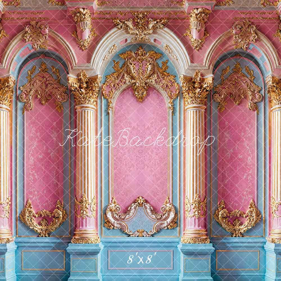 Elegant Baroque Pink and Gold Columns Backdrop