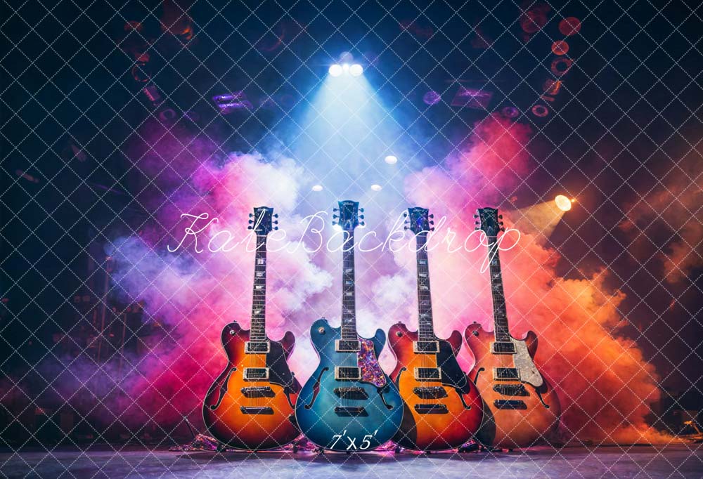 Kate Music Festival Guitar Lighting Stage Backdrop Designed by Emetsel
