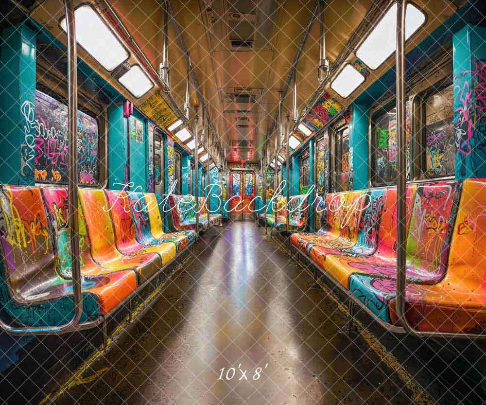 Kate Pet Creative Graffiti Subway Backdrop Designed by Emetselch