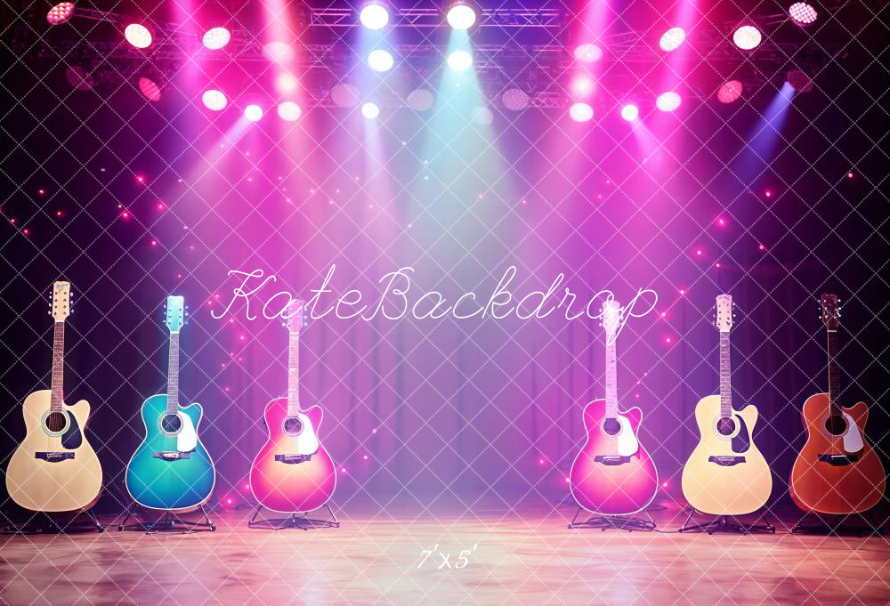Kate Music Guitar Lighting Stage Backdrop Designed by Kate Image