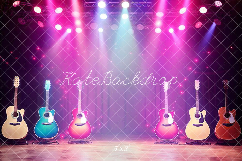 Kate Music Guitar Lighting Stage Backdrop Designed by Kate Image