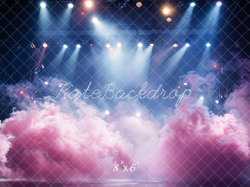Vibrant Concert Stage Smoke Backdrop