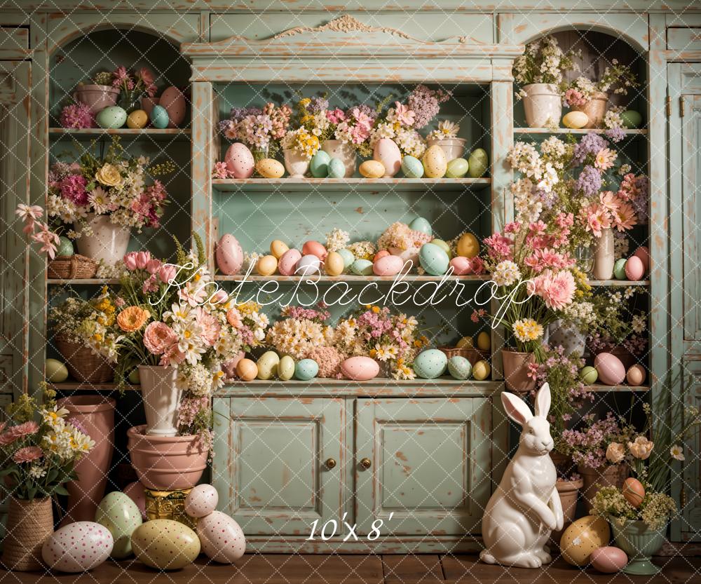 Kate Easter Eggs Flowers Rabbit Kitchen Backdrop Designed by Emetselch