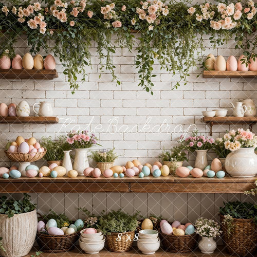 Rustic Spring Easter Egg Display Backdrop