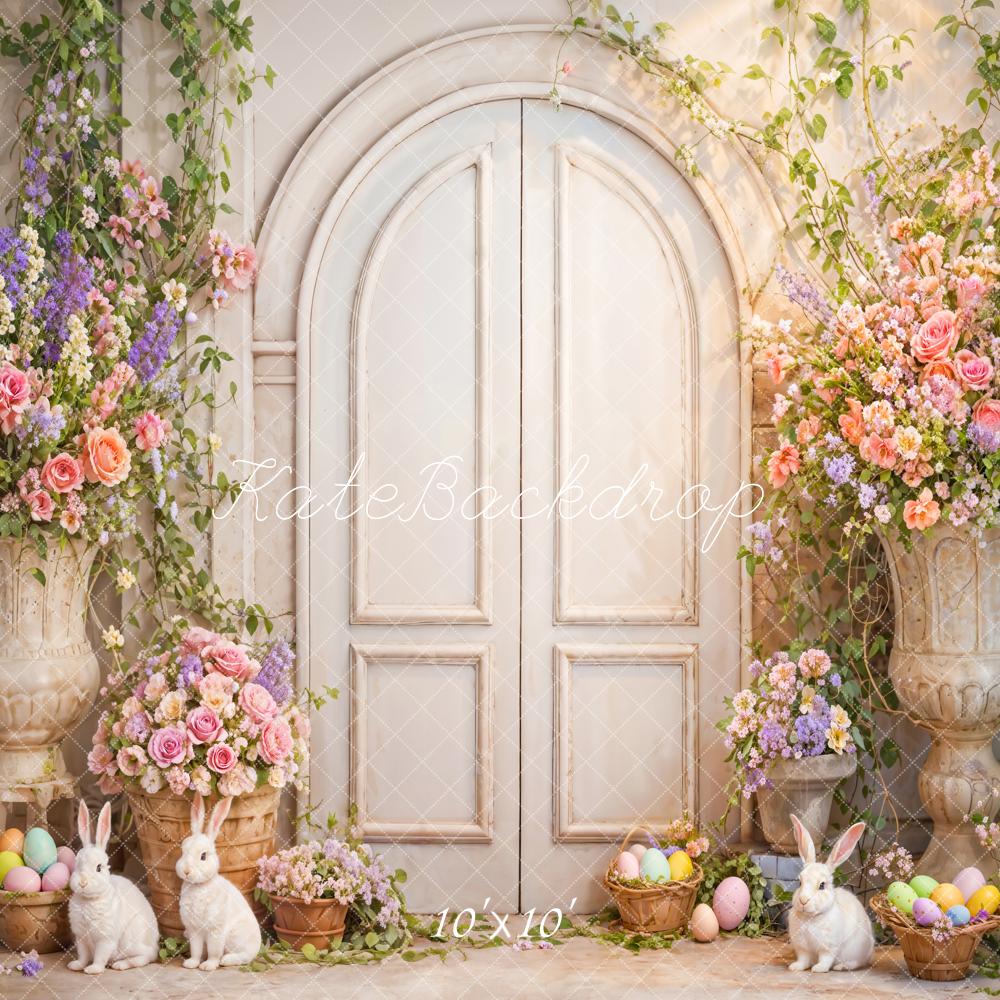 Kate Easter Pet Flowers Bunny Arch Backdrop Designed by Emetselch