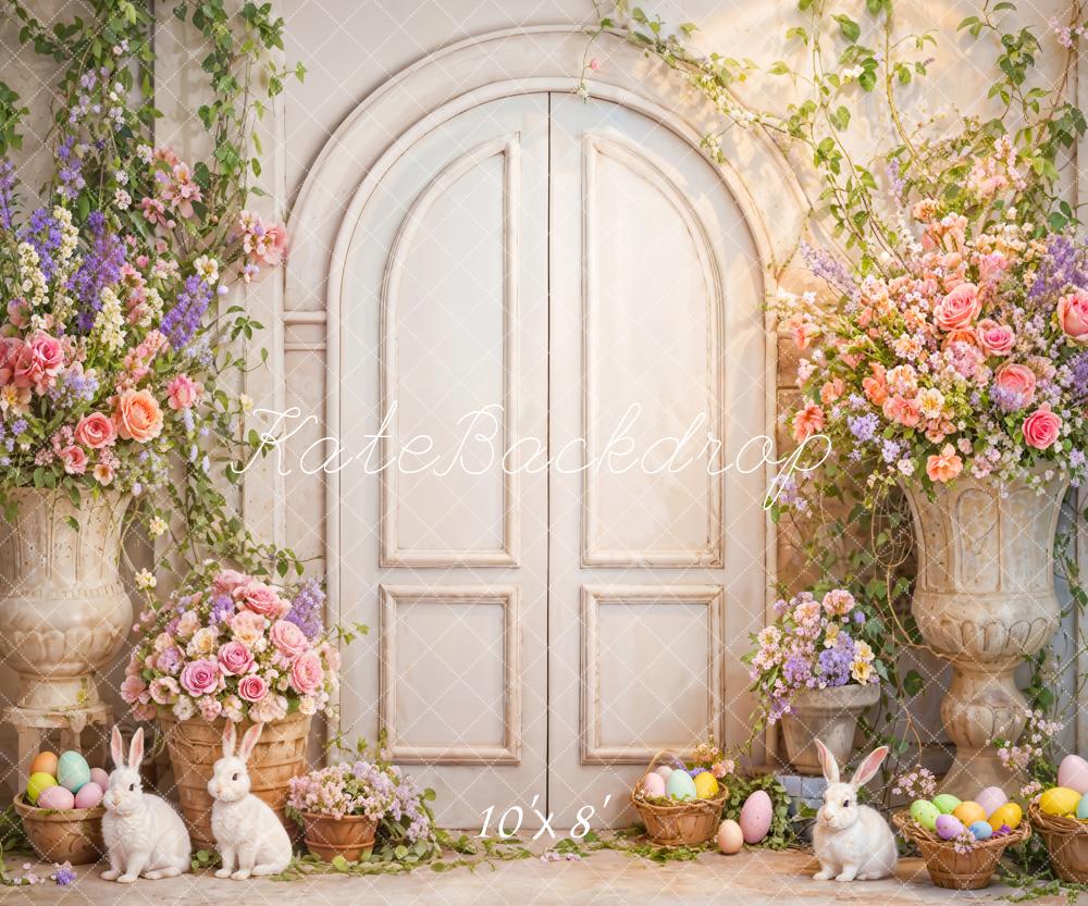 Kate Easter Pet Flowers Bunny Arch Backdrop Designed by Emetselch