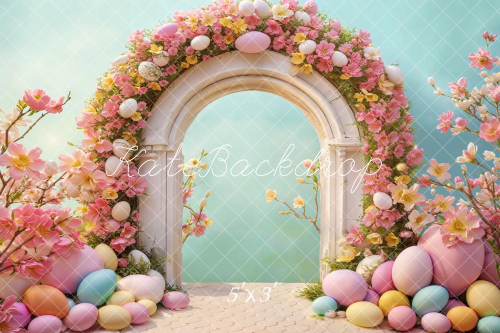 Uovo di Pasqua con fiori ad arco, progettato da Chain Photography