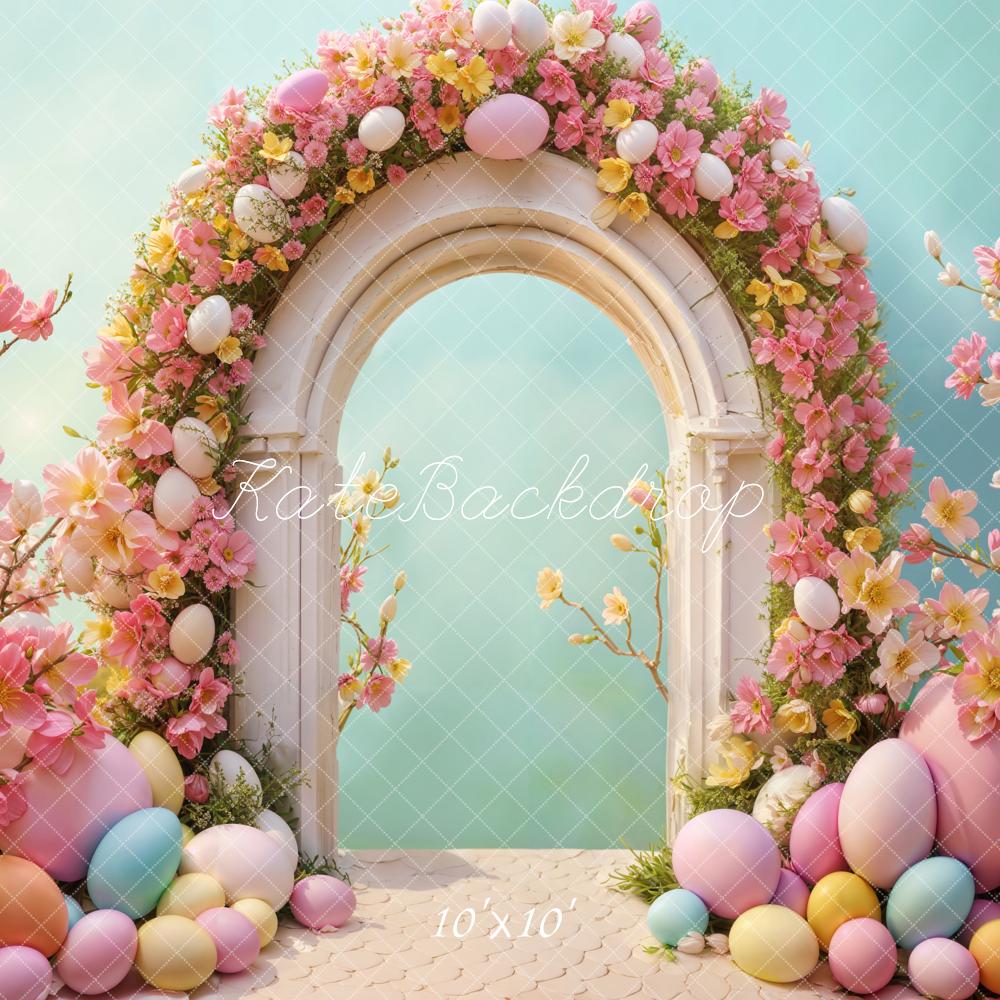 Kate Easter Egg Flowers Arch Backdrop Designed by Chain Photography
