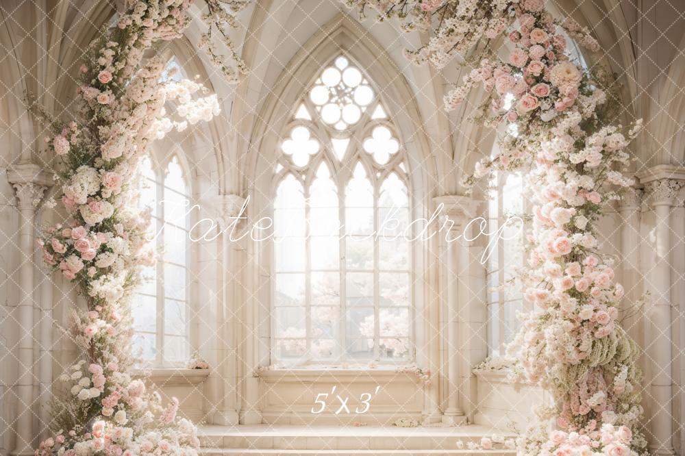 Kate Spring White Flowers Window Room Backdrop Designed by Emetselch