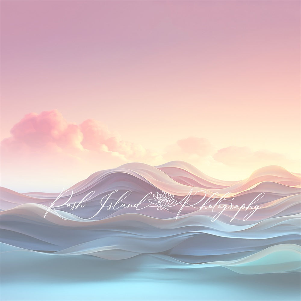 Kate Faded Pastel Waves Cakesmash Backdrop Designed by Laura Bybee