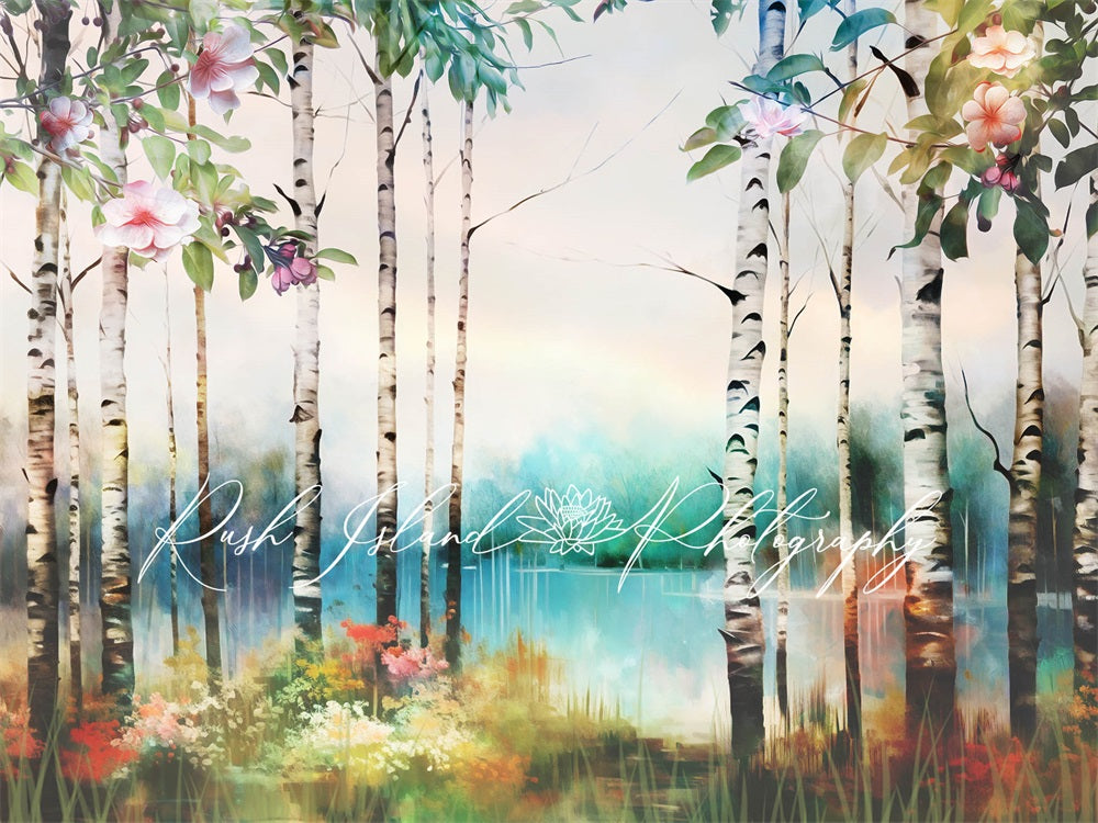 Kate Spring Birches Backdrop Designed by Laura Bybee