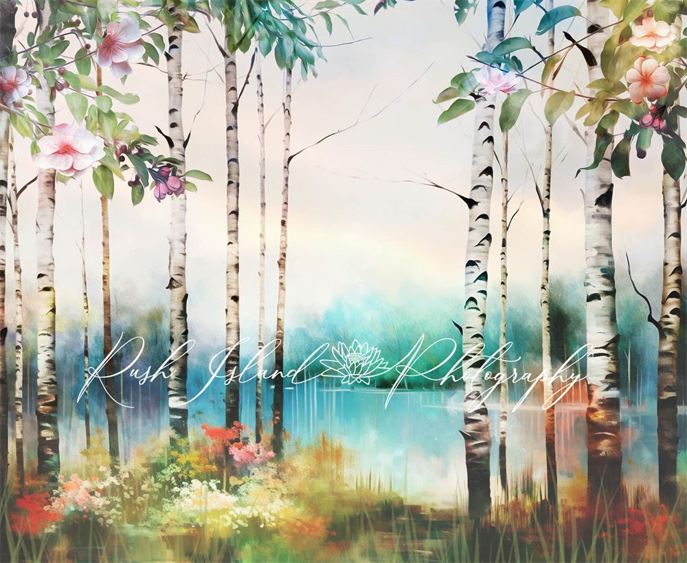 Kate Spring Birches Backdrop Designed by Laura Bybee