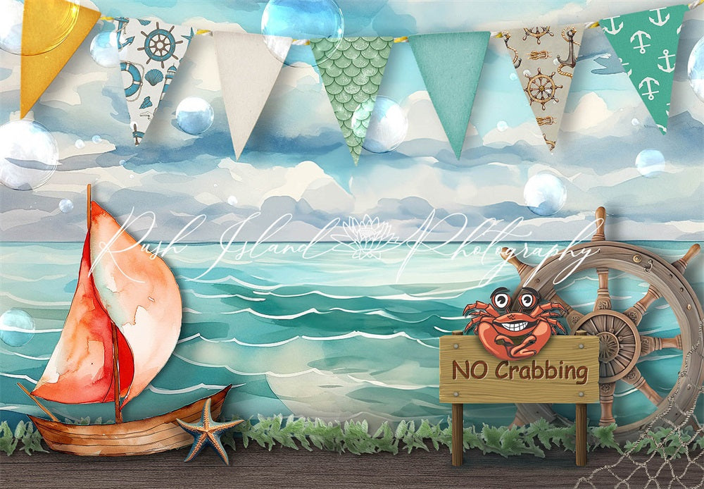 Kate Seascape Crab Backdrop Designed by Laura Bybee