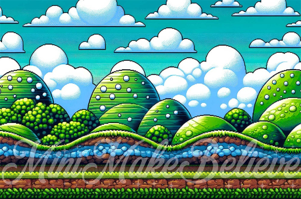 8-Bit Game Foto Achtergrond Ontworpen door Mini MakeBelieve