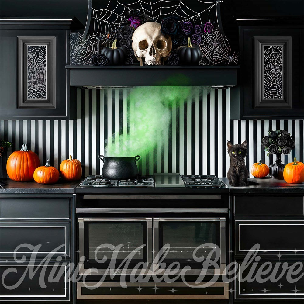 Kate Halloween Kitchen Backdrop Designed by Mini MakeBelieve